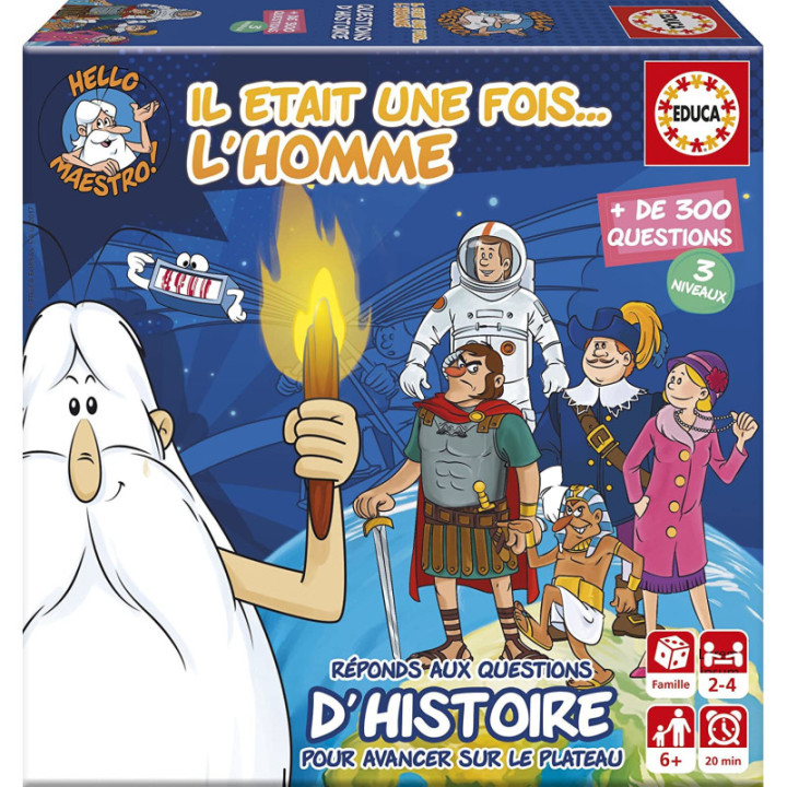 Jeu éducatif - Il était une fois la vie L'homme - Questions d'histoire - Dès 6 ans