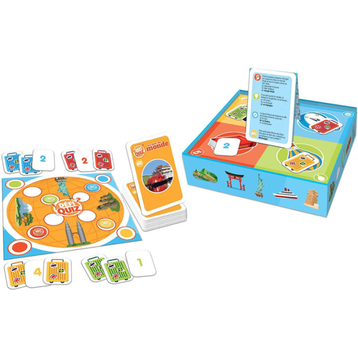 Jeu de société - Défi Quizz - Le tour du monde - Dès 7 ans - En famille