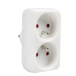 Multiprises murale - Bloc de 2 prises électriques - Sans fil - Avec protection enfant