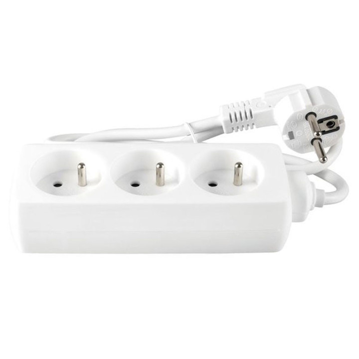 Multiprises - Rallonge - Bloc de 3 prises électriques - 16 A - Avec sécurité enfant
