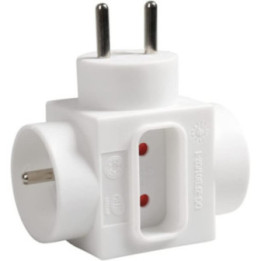Multiprises murale - Bloc de 3 prises électriques - Sans fil - Avec protection enfant
