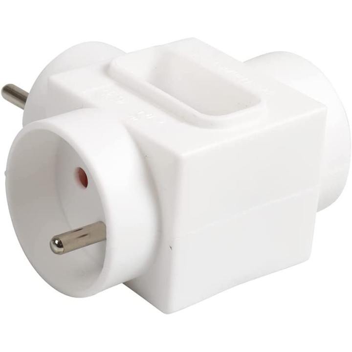 Multiprises murale - Bloc de 3 prises électriques - Sans fil - Avec protection enfant
