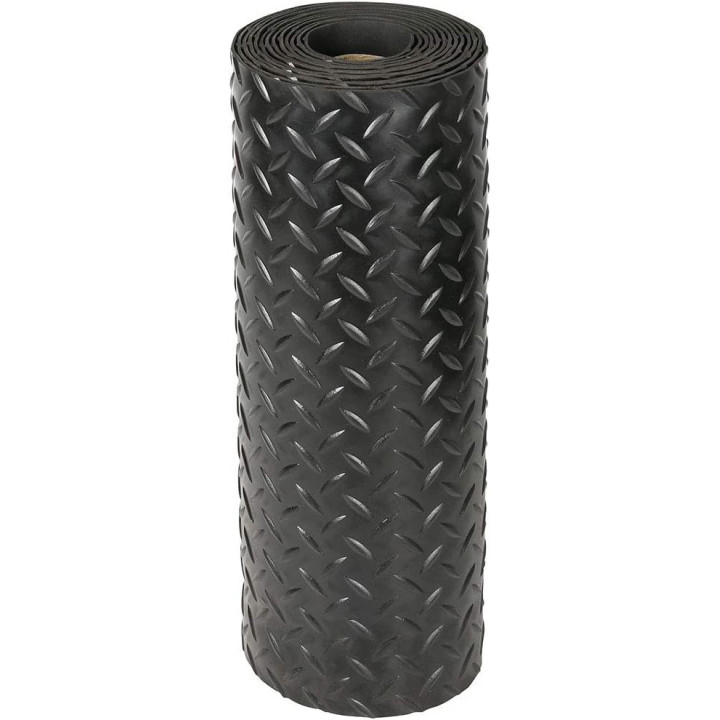 Revêtement de sol pour garage - Noir - Rouleau de 5,5 x 0,4m - Antidérapant