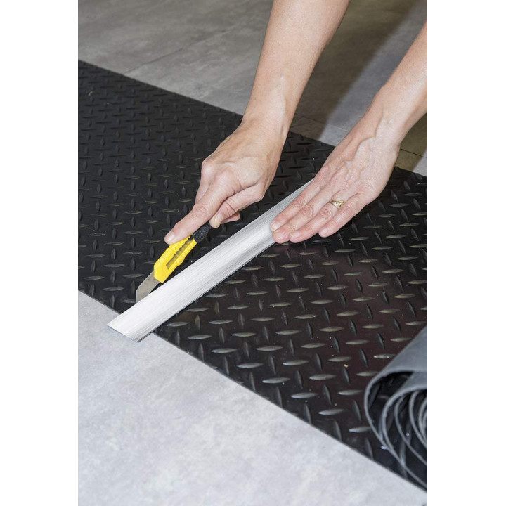 Revêtement de sol pour garage - Noir - Rouleau de 5,5 x 0,4m - Antidérapant