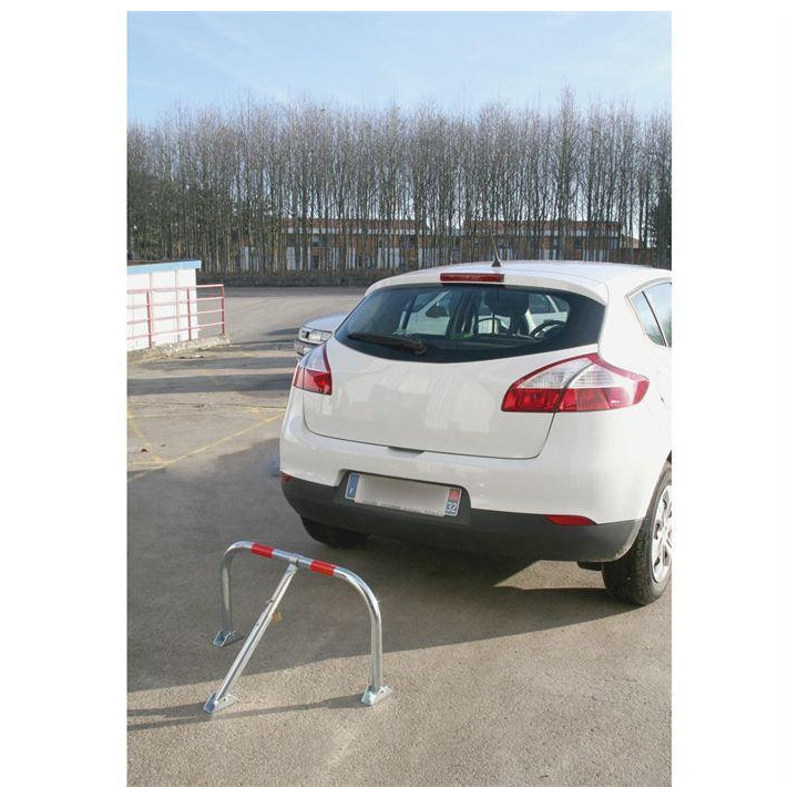 Barrière de parking - Pour place de stationnement - Rabattable - Fermeture à clé