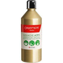 Peinture gouache - Or - Métallique - 500ml - Caran d'Ache - Gouache Eco