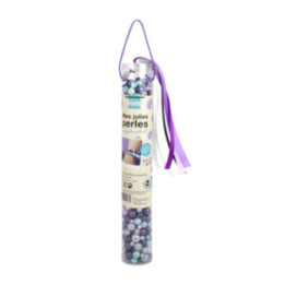 Perles nacrées - Violet - Bleu - Argent - Bijoux bracelets colliers - 550 perles