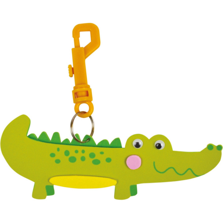 Kit - Je crée mon porte-clés - Animaux de la savane - Lion - Singe - Crocodile
