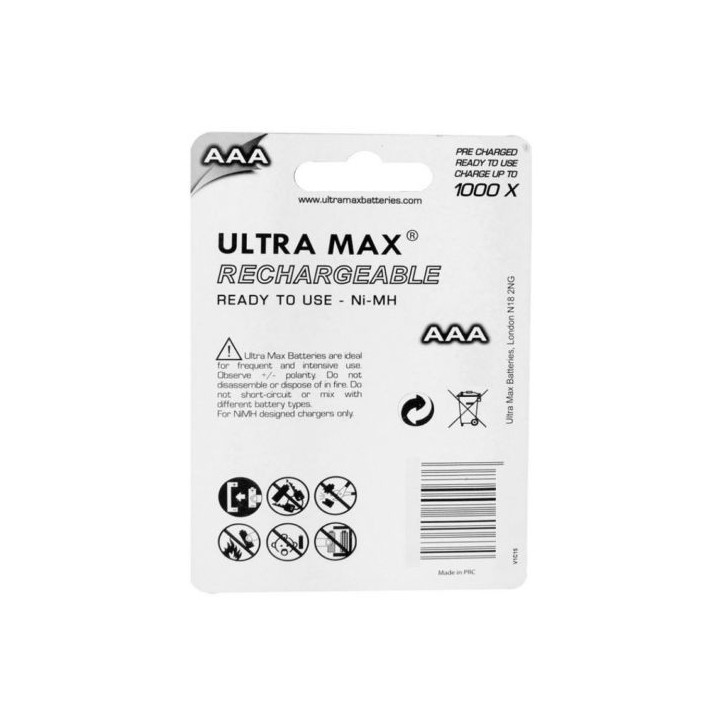 Pile Rechargeable Aa Lr6 X4 - Ultra Max