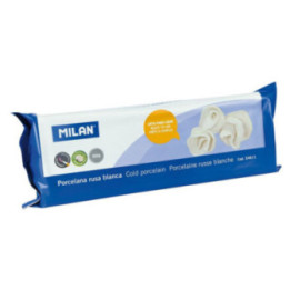Bloc de pâte à modeler - Porcelaine russe - Blanche - Durcit à l'air - 500g