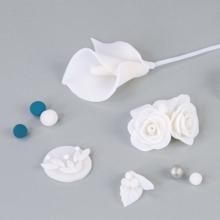 Bloc de pâte à modeler - Porcelaine russe - Blanche - Durcit à l'air - 500g
