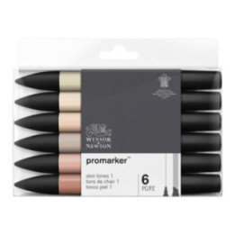 Feutres - Promarker - 6 couleurs - Tons chair - Winsor et Newton - Dessin - Illustration