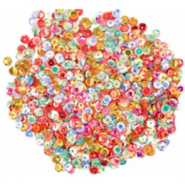 Sequins - Paillettes - Rond - 6 mm diamètre - Loisirs créatifs - 100g