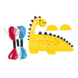 Kit initiation au point de croix - Dinosaure - Activité manuelle enfant - CTOP