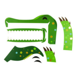 Kit pour décorer une boîte à mouchoirs - Dinosaure - 7 pièces en carton