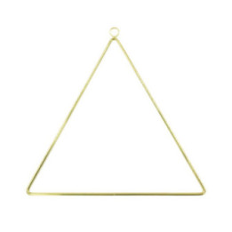 Décoration à suspendre - Triangle - Doré - 25 x 31 cm - Métal or