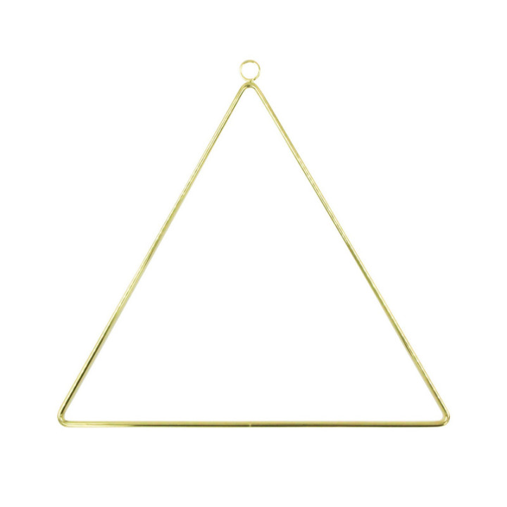 Décoration à suspendre - Triangle - Doré - 25 x 31 cm - Métal or