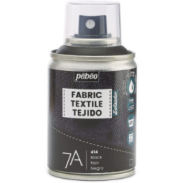 Bombe de peinture - Tissus - Textile - Noir - Sans solvant - Pébéo - 100ml