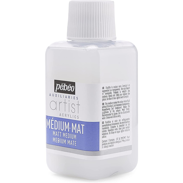 Vernis mat - Médium pour peinture acrylique - Pébéo - Flacon de 250ml
