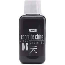 Encre de Chine - Noir - Calligraphie - Flacon de 250ml - Pébéo
