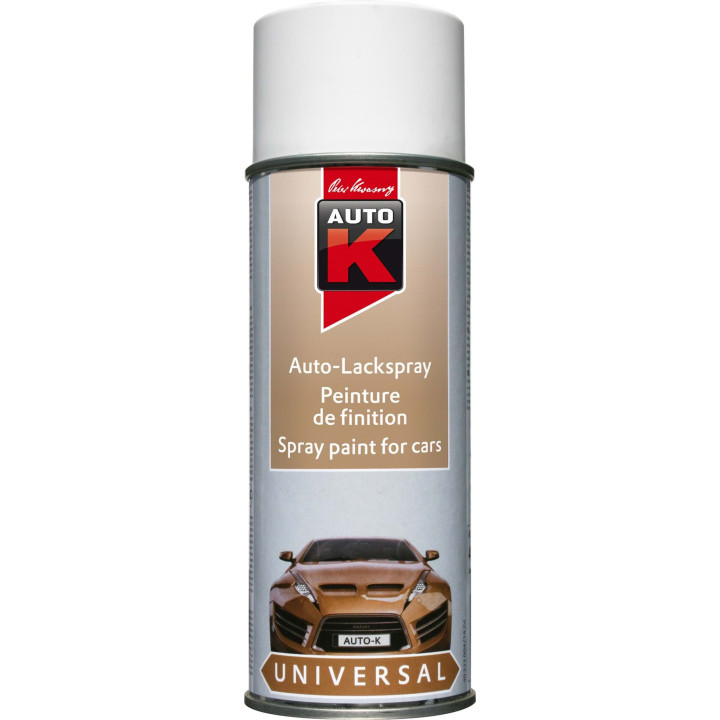 Bombe de peinture - Blanc mat - Carrosserie - Auto - Moto - Auto K
