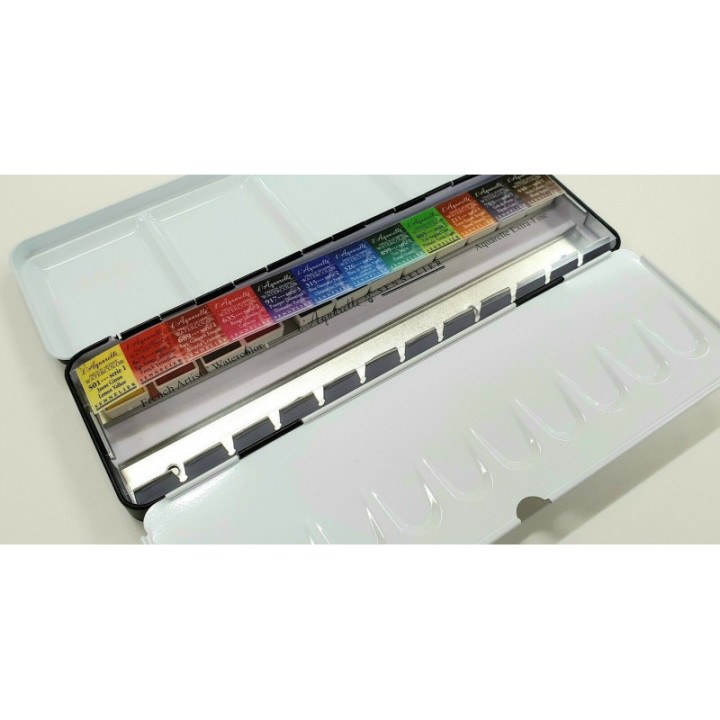 Boîte Métal De 12 Aquarelles Extra-Fines Au Miel - Sennelier