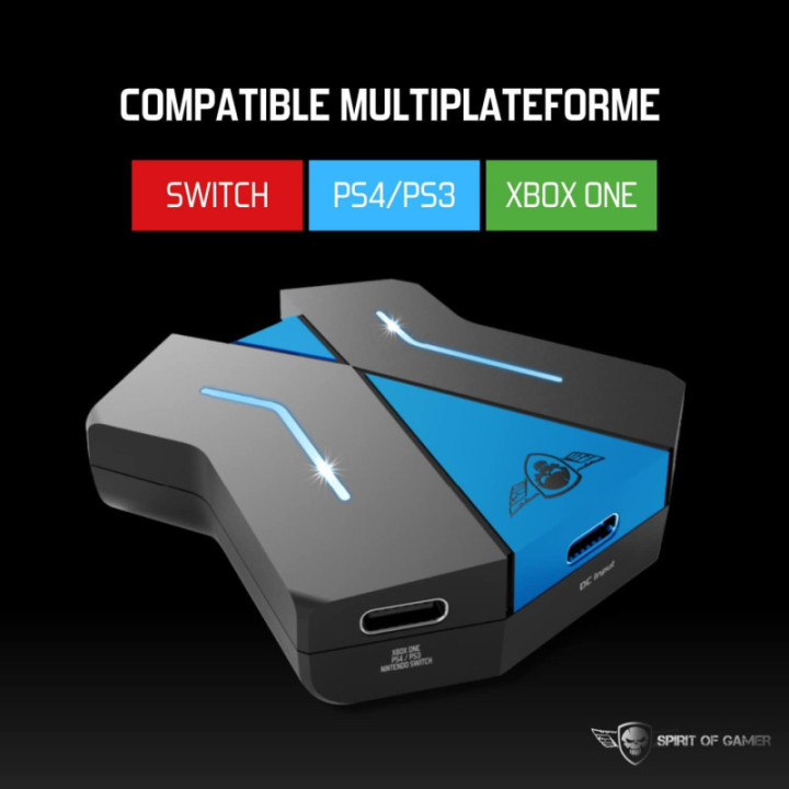 Adaptateur pour clavier et souris - Compatible manette PS4/PS3/Switch/XBOX - Spirit of Gamer