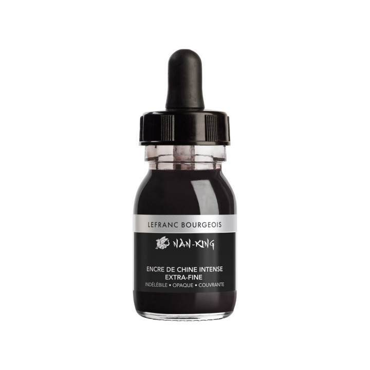 Encre De Chine Noir, Flacon A Pipette 30 Ml - Lefranc & Bourgeois