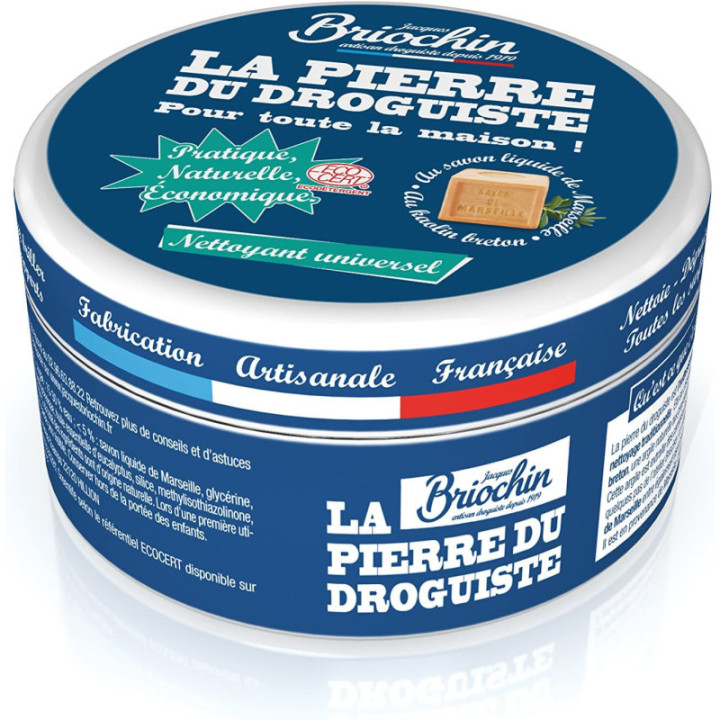 Pierre naturelle - Pierre du droguiste - Nettoyant universel - Pot 300g - Briochin