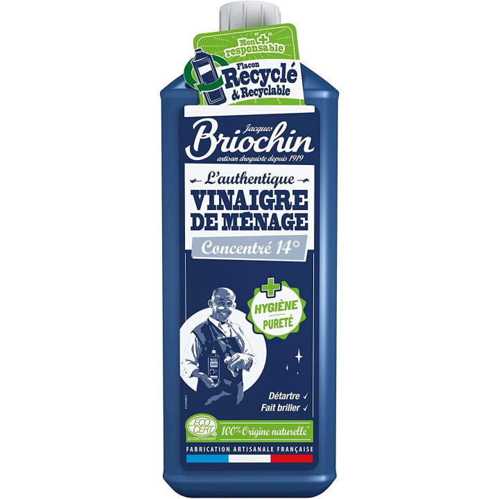 Vinaigre de ménage - Naturel - Concentré 14° - Fabriqué en France - Briochin