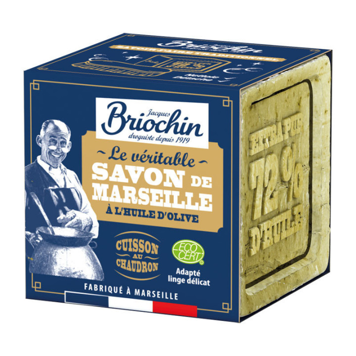 Véritable savon de Marseille - A l'huile d'olive - Produit naturel - Briochin