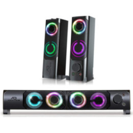 Enceintes - Barre de son - 2 en 1 - Lumineuse - RGB Rainbow - 6W - Advance