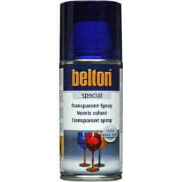 Bombe de vernis coloré - Bleu - Semi-transparent - Verre - Plastique - Belton - 150ml