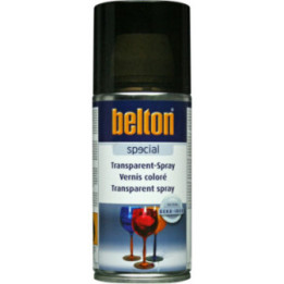 Bombe de vernis coloré - Noir - Semi-transparent - Verre - Plastique - Belton - 150ml