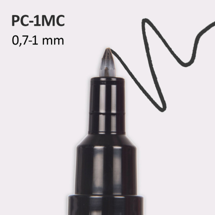 Marqueur Posca PC-1MC noir | pointe extra-fine conique