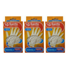 3 boîtes de 10 gants multi-usages Taille M - Gappy