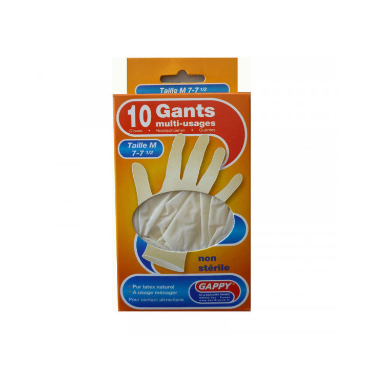 3 boîtes de 10 gants multi-usages Taille M - Gappy