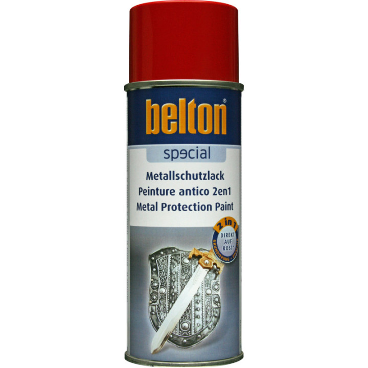 Bombe de peinture - Antirouille - Rouge feu - 3 en 1 - Apprêt - Peinture - Finition - Belton