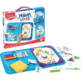 Jeux et dessins pour enfant - Mallette de voyage - Ardoise effaçable magnétique - Maped - Travel board