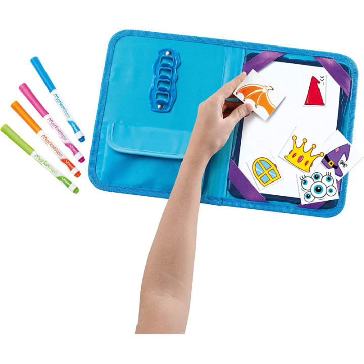 Jeux et dessins pour enfant - Mallette de voyage - Ardoise effaçable magnétique - Maped - Travel board