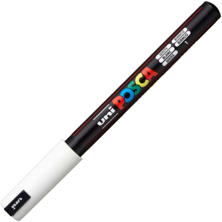 Marqueur Posca PC-1MR blanc | pointe extra-fine calibrée