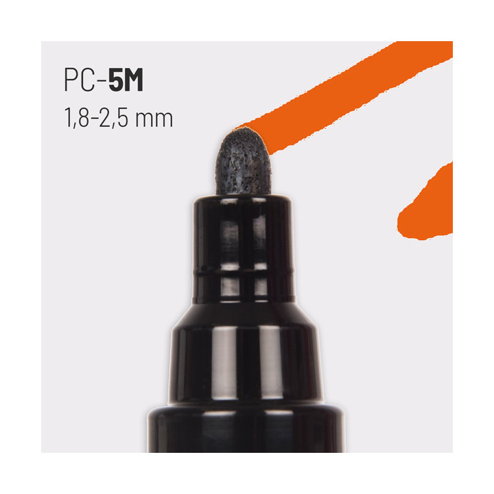 Marqueur Posca PC-5M noir | pointe moyenne conique