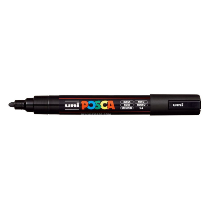 Marqueur Posca PC-5M noir | pointe moyenne conique