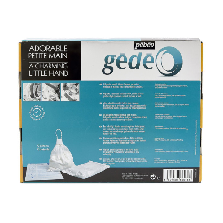 Coffret de moulage - Main - Pied - Bébé - Enfant - Plâtre - Cadeau naissance - Pébéo