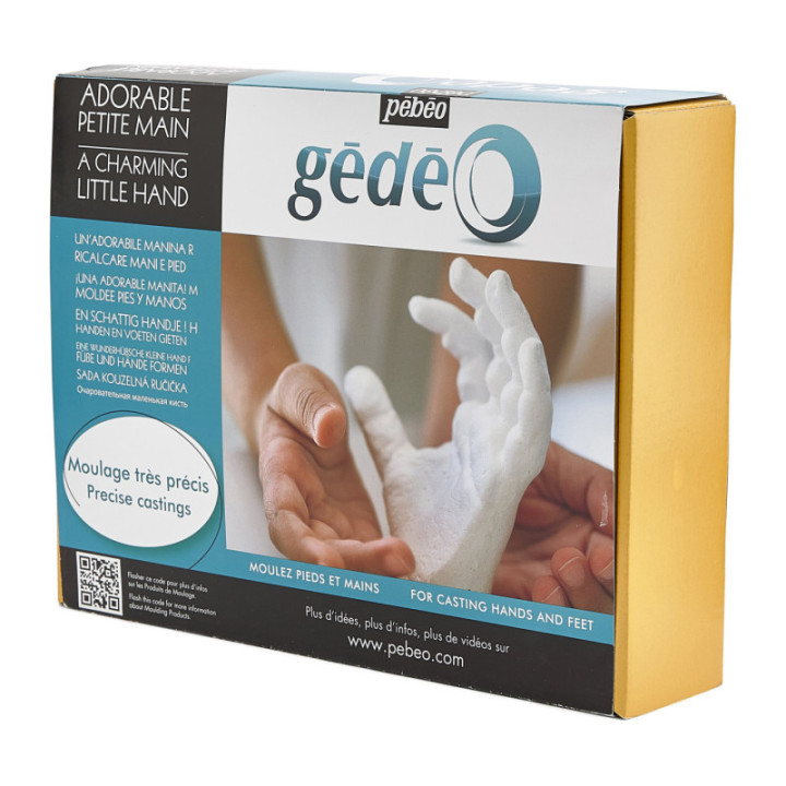 Coffret de moulage - Main - Pied - Bébé - Enfant - Plâtre - Cadeau naissance - Pébéo