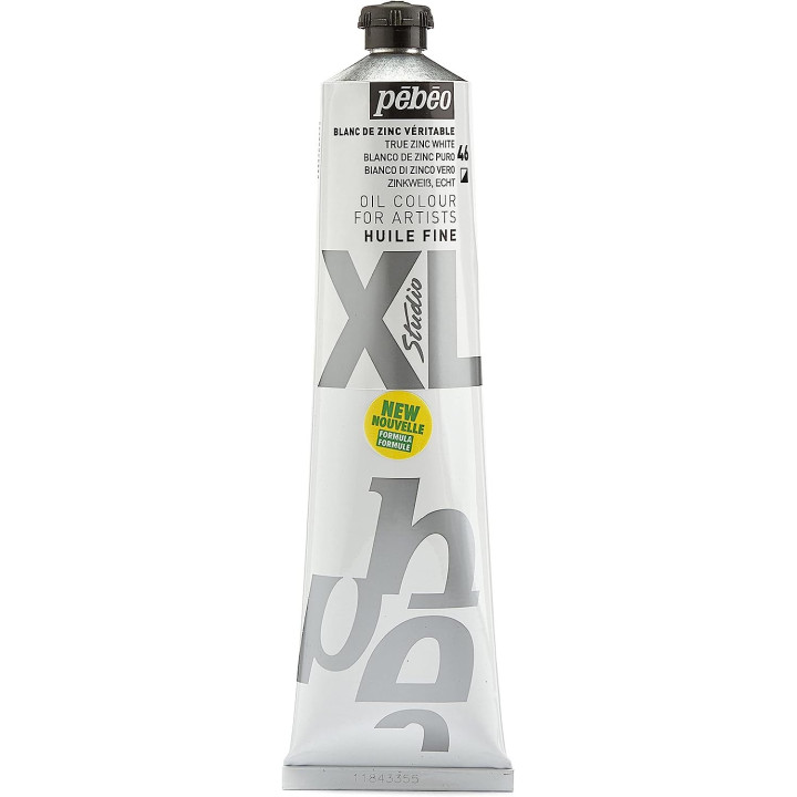 Tube de peinture à l'huile - Fine - Blanc de Zinc véritable - 200ml - Pébéo