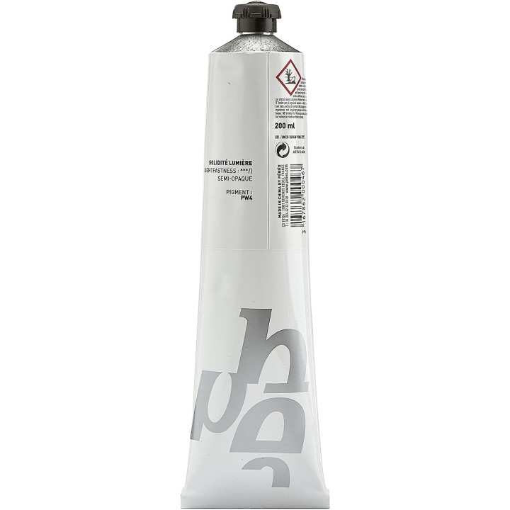 Tube de peinture à l'huile - Fine - Blanc de Zinc véritable - 200ml - Pébéo