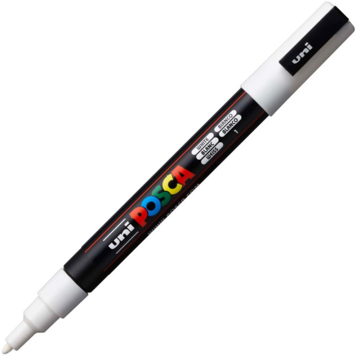 Marqueur Posca PC-3M blanc | pointe fine conique
