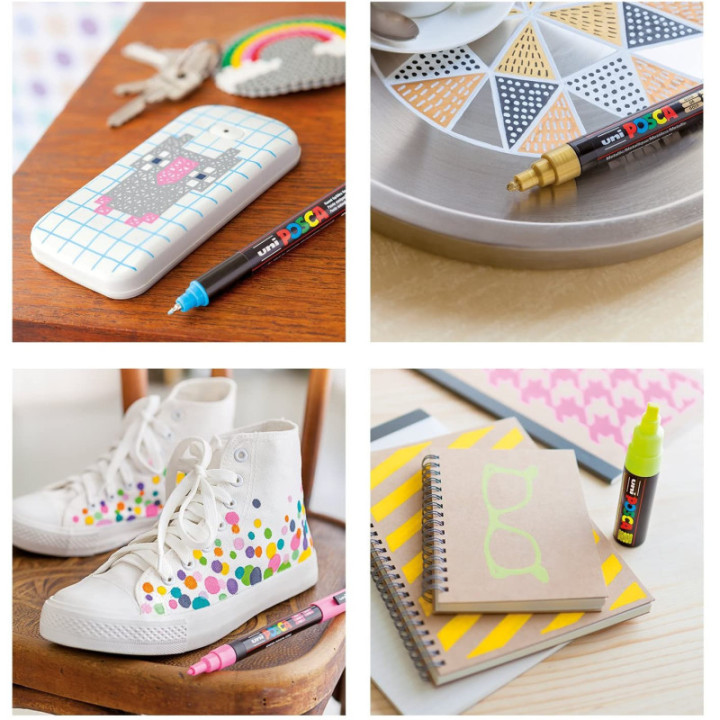 Marqueur Posca PC-5M blanc | pointe moyenne conique