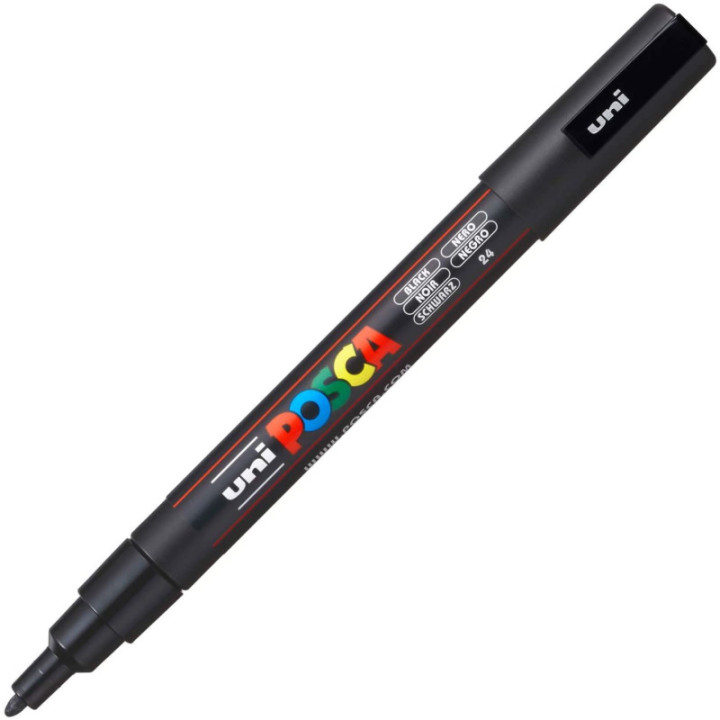 Marqueur Posca PC-3M noir | pointe fine conique